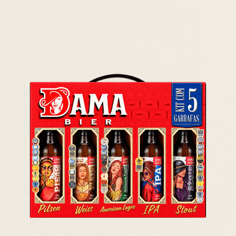Kit 5 Cervejas Dama Bier 355 mL